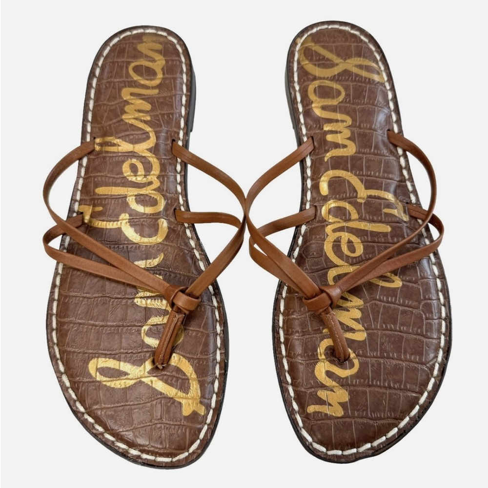 Sam Edelman Gracie Croc-Embossed Sandals